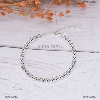 pime MALL แฟชั่นผู้หญิงสีเงินลูกปัดกลมเสน่ห์กำไลเครื่องประดับเครื่องประดับเครื่องประดับ