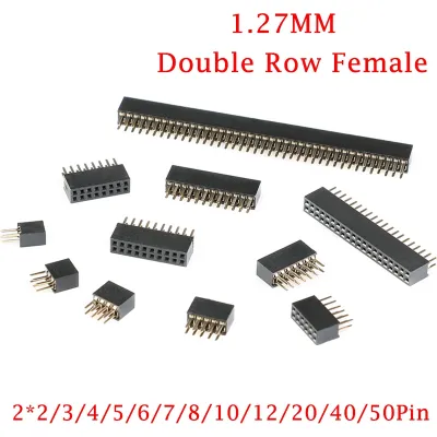 10PCS 2X2P/4P/6P/8P/10P/16P/20P/40P PIN Double row Straight FEMALE PIN HEADER 1.27MM PITCH Strip Connector Socket 8/10/16/20/40
