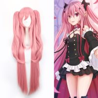 Krul Tepes 100CM Long Straight  Wig Owari No Seraph Of The End Synthetic Hair Anime Cosplay Wig Ponytail Wigs