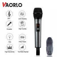 VAORLO K18V ไมโครโฟนไร้สาย2.4G,ไมโครโฟนรีเวิร์บโลหะมัลติฟังก์ชั่นไมโครโฟนแบบใช้มือถือคาปาซิเตอร์ไมโครโฟน K-Song สำหรับงานแต่งงานการพูดงานปาร์ตี้โบสถ์