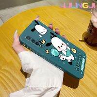 Jlingji เคสสำหรับ Huawei Nova 6 4G Nova 6 5G เคสการ์ตูน Pochacco นุ่มเคสมือถือด้านข้างบางลายขอบสี่เหลี่ยมเคสซิลิโคนนิ่มเคสป้องกันการกระแทก