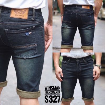 jeans กางเกงขาสั้น กางเกงยีนส์ขาสั้น เดฟ ผ้ายืด Skinny Winsman ซิป จัดส่งฟรี Size28-36