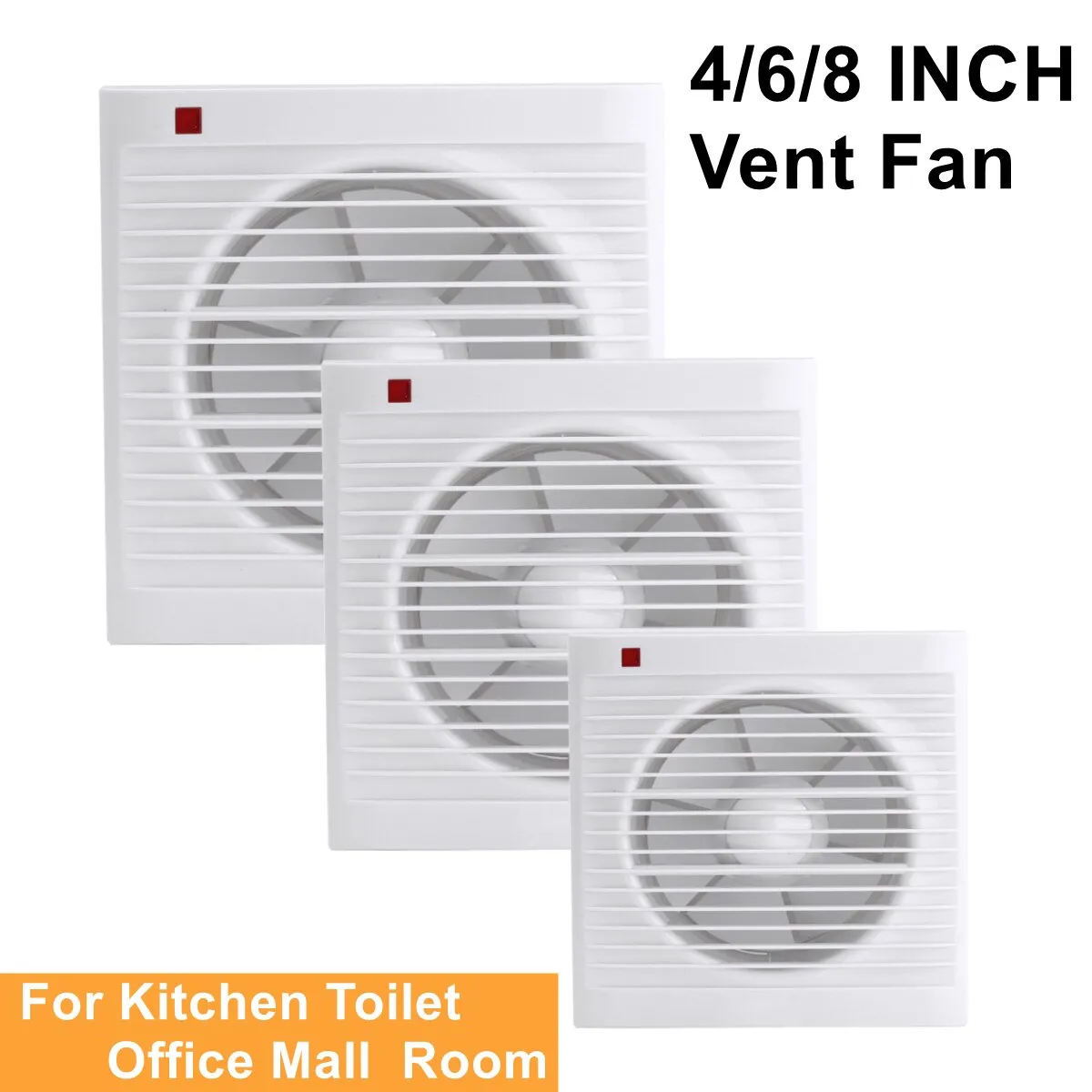 8 inch by 8 inch bathroom exhaust fan