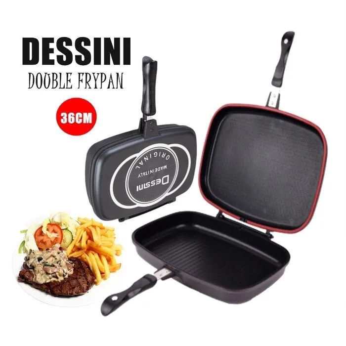 Dessini Magic Pan Double Grill Pemanggang Periuk Ajaib Two Sided Non-Stick  Coating 36cm & 40cm