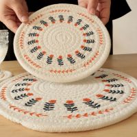 【CC】 Placemat Woven Cotton Rope Table Mats Coasters Cup Bowl Insulation Accessories