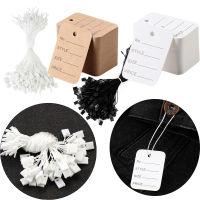 JUZHUFEI 500/1000PCS Useful Snap Lock Fittings Retail Price Tags Hangtags Clothing Label Hang Tag String