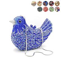 【YD】 evening party bag colorful diamonds luxury crystal clutch bridal wedding purse animal bird purses