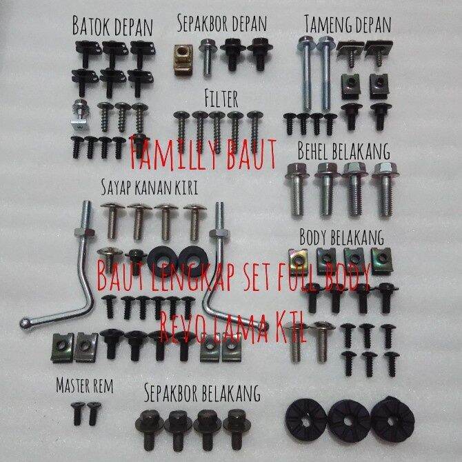 Baut Lengkap Full Body Set Revo Lama Ktl Lazada Indonesia