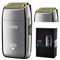 ZZOOI VGR Rechargeable Hair Shaver For Men Powerful Electric Shaver Beard Electric Razor Bald Head Shaving Machine With Extra Mesh