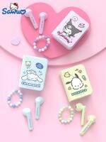 Sanrio Kuromi ชุดหูฟัง True Wireless หูฟังบลูทูธ Cinnamoroll แบบ Pochacco กีฬาลดเสียงรบกวนหูฟังพร้อมไมโครโฟนสำหรับเครื่องเล่นเกมส์ควบคุมแบบสัมผัส