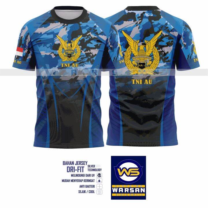 Kaos Jersey Tni Au Angkatan Udara Kaos Fullprint Tni Au Angkatan Udara Kaos Sublim Tni