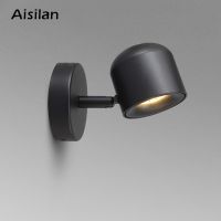 Aisilan โคมไฟผนัง LED ที่ทันสมัย7W CRI 97อลูมิเนียมผิวด้านปรับมุมได้ยากไฟติดผนังสำหรับทางเดินข้างเตียงห้องนั่งเล่น GaryPenel