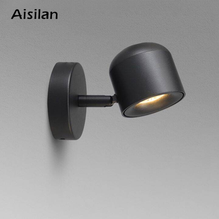 aisilan-โคมไฟติดผนัง-led-ที่ทันสมัย-7-วัตต์-cri-97-อลูมิเนียมเคลือบปรับมุมได้โคมไฟติดผนังแบบมีสายสำหรับห้องนั่งเล่นทางเดินข้างเตียง