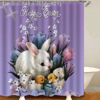 【CW】❦  1Pc Easter Egg Shower Curtain with 12 HooksFunny Curtains