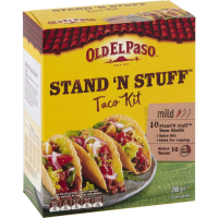 โอลด์ เอล พาโซ ชุดทาโก้ ฐานแบน 295 กรัม - Old El Paso Stand n Stuff Taco Kit Spice Mix Shells and Salsa 295g