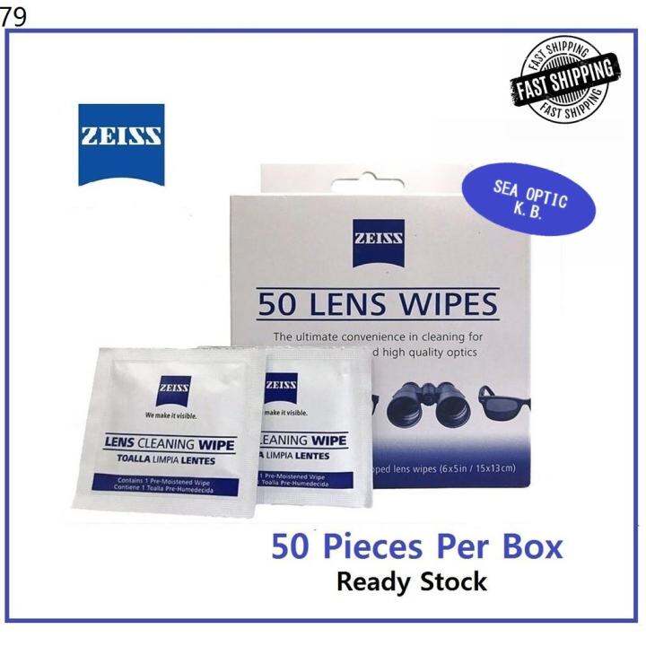 ♠Zeiss Lens Wipes 50Pcs AlcoholFreeAlcohol Foula Lazada