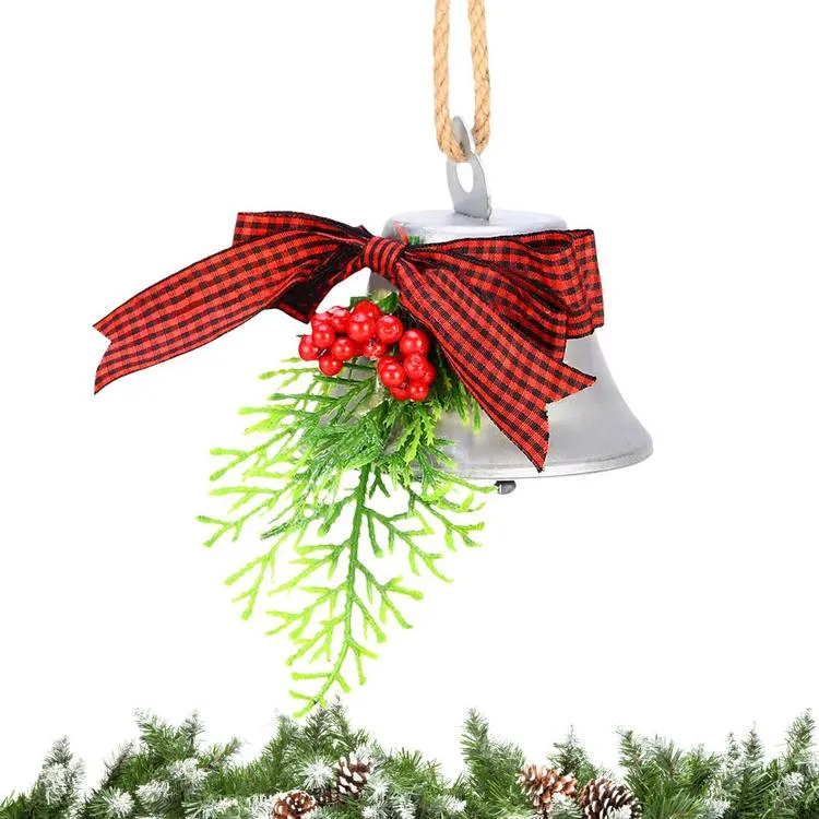 Christmas bells with tree decorations Royalty Free Vector