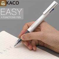 Youpin KACO 4 In 1 Easy 4 FUNTIONS ปากกามัลติฟังก์ชั่นปากกา0.5มม. สีดำสีฟ้าสีแดงสีเขียวเติมปากกาเจลสำหรับสำนักงานนักเรียน