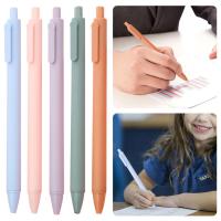 มาการองสีปากกาเจลแบบกด0.5Mm เด้งปากกาเซ็นชื่อปากกาเซ็นชื่อเกาหลีเครื่องเขียนสำนักงานนักเรียนสีดำ I0G8