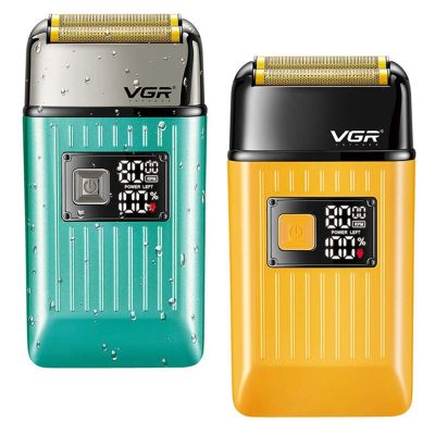 VGR Rechargeable Hair Shaver For Men Powerful Electric Shaver Beard Electric Razor Bald Head Shaving Machine With Extra Mesh