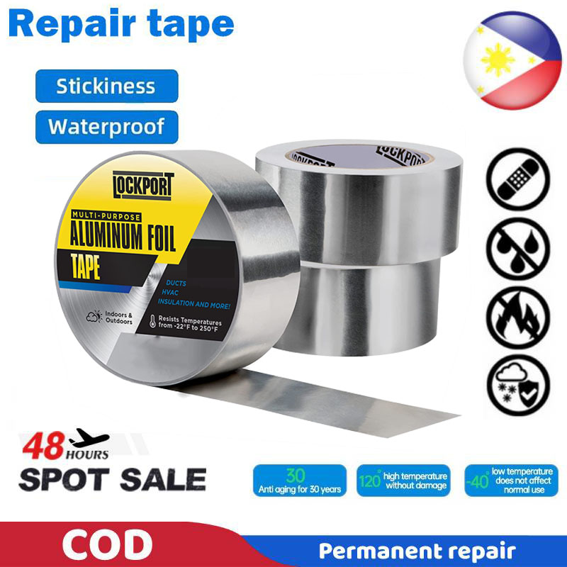Good for HVAC 3.6Mil Silver Thick Aluminum Metal Tapes for Pipe Metal Repair 2 x 50 yd Professional Sealing Aluminum Foil Tape Air Vents and Insulation,Ourtapes Patching Hot & Cold Air Ducts 