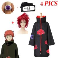 2021 New Fashion Anime Sasori Cosplay Black Cloak Costumes For Adult Comic Clothes Headband Kids Robe Costume