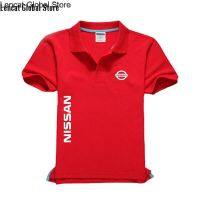 Lencat Global Store เสื้อโปโลโลโก้Nissanสำหรับผู้ชาย,เสื้อเจอร์ซี่แขนสั้นผ้าคอตตอนแบรนด์ใหม่สินค้าปี