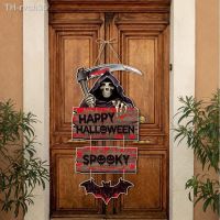 ✔™ Pumpkin Spooky Door Hanging Trick or Treat Sign Atmosphere Decorations