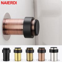 NAIERDI Stainless Steel Door Stops Rubber Door Protective Pad Door Stopper Wall Protector Anti-collision Door Holder Heavy Duty Decorative Door Stops