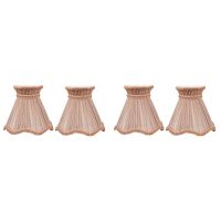 Candle Chandelier Lampshade Set of 4 Clip on Drop Light Lampshade Wall Lamp Fabric Light Shade