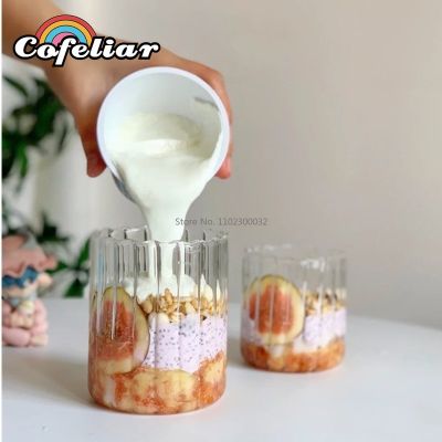【CW】✼₪  Drinking Glasses Transparent Cup Wine glass Drinkware Shot Glass Yogurt