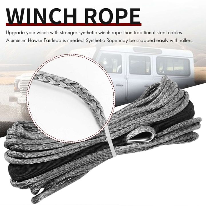 3-16-inch-x-50-inch-7700lbs-synthetic-winch-line-cable-rope-with-protecing-sleeve-for-atv-utv-grey