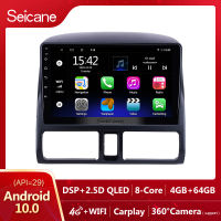 Seicane - 9 inch QLED หน้าจอสัมผัส Android 10.0 วิทยุรถยนต์ GPS โฮสต์ Honda CRV 2002 2Din เล่นมัลติมีเดียสนับสนุน SWC แบ่งหน้าจอ Netflix Playstore วัด YouTube