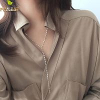 Real 925 Sterling Silver Jewelry Sequin Chain Long Tassel Pendants Necklaces For Women Fashion Party Accessories 2022 New Trend