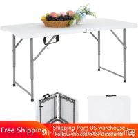 hyfvbu☃  Suitable for Indoor/Outdoor Camping Adjustable Height Table Office Folding