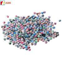 ZAN 500 Pieces 8 mm คะ ลูกปัดอะคริลิค หลากสี ลายหมึก การย้อมลูกปัดจำนวนมาก สำหรับกำไลข้อมือ อะคริลิค ลูกปัดกลมหลวม สำหรับทำเครื่องประดับต่างหู