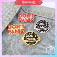 LIAOYING 4Pcs โลหะผสมอัลลอยด์ อย่าตื่นตระหนกเข็มกลัด การตกแต่งเสื้อผ้า เครื่องประดับแฟชั่นเครื่องประดับ หมุดเคลือบเอนาเมล การ์ตูนลายการ์ตูน ตรากระเป๋าแจ็คเก็ต ของขวัญสำหรับเด็ก