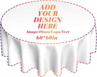 Custom Tablecloth Personalized Design Photo Text Polyester Washable Table Cover for Buffet Table Parties Holiday Dinner Picnic