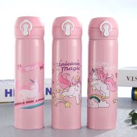 Cute Unicorn Vacuum Flasks Bouncing Lid Vacuum Cup Stainless Steel Thermal Insulation Water Bottle Portable Drinkware