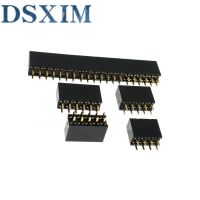 10pcs 2.54mm Double Row Straight Female 2-40P Pin Header Socket Connector 2x2/3/4/5/6/7/8/9/10/12/15/16/18/20/25/30/40Pin WATTY Electronics