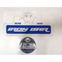 [พร้อมส่ง]เซ็ทสุดคุ้มสติ๊กเกอร์ใหญ่ logo บนตัวอักษรใหญ่ IRONBAR + สติ๊กเกอร์กลม IRONBAR ได้ทั้งหมด 2 ชิ้น