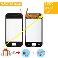 สำหรับ Samsung Galaxy Ace S5830 S5830i GT-S5830แผงหน้าจอสัมผัสเซ็นเซอร์ Digitizer กระจกหน้าหน้าจอสัมผัสเลนส์ด้านนอก