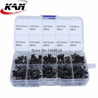 200pcs / 10 models 6x6 Light micro touch Switch sets Push Button Switch Kit Height: 4.3MM 13MM DIP 4Pin 6x6 Keys Tact ON/OFF