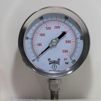 (UIM-Shop) Pressure Gauge SS316 4" , 1/2" NPT , 0-250 bar/psi , Model PFP40TSA2NB3HP