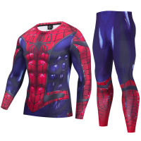 New compression mens sports suit quick-drying running suit 3D printed suit high-quality jogging training fitness sportswear