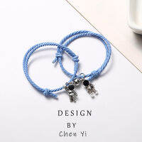 Sepasang Gelang Tali Karet แม่เหล็กออกแบบดาราศาสตร์สำหรับ Pria และ Wanita