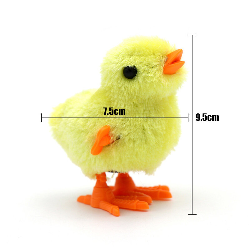 MamaKiddo Jumping Walking Chicks Toys Wind Up Stuffed Toy Children Kids Cute Chain Clockwork Plus Chicken Toy Main Anak Ayam Melompat Budak -6324