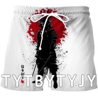 Japanese Samurai Tattoo 3D Print Mens Shorts Unisex Streetwear Elastic Waist Shorts Summer Beach Har 03