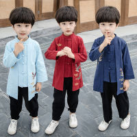 【CW】Kids Hanfu Traditional Chinese Costumes Oriental Kids Tang Suit Hanfu Nation Vintage Folk Dance Children New Year Costumes