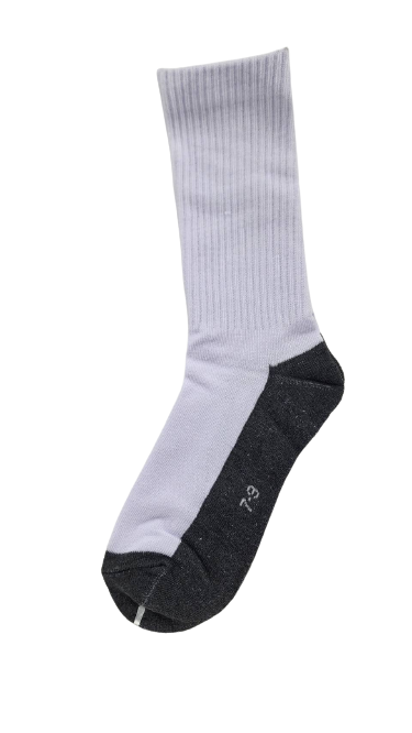 ถุงเท้ายาวครึ่งแข้ง-เนื้อหนา-นุ่ม-5-7-7-9-และ-freesize-สีขาวพื้นเทา-สีดำ-สีขาว-และสีน้ำตาล